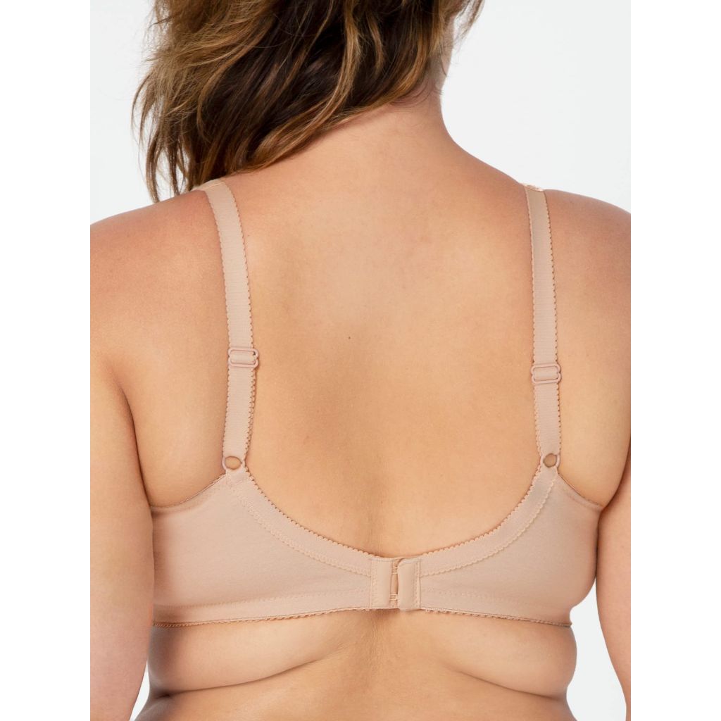 SZ 40B, Fruit of The Loom Women's Seamed Unlined Wirefree Full Coverage Bra, White/Sand