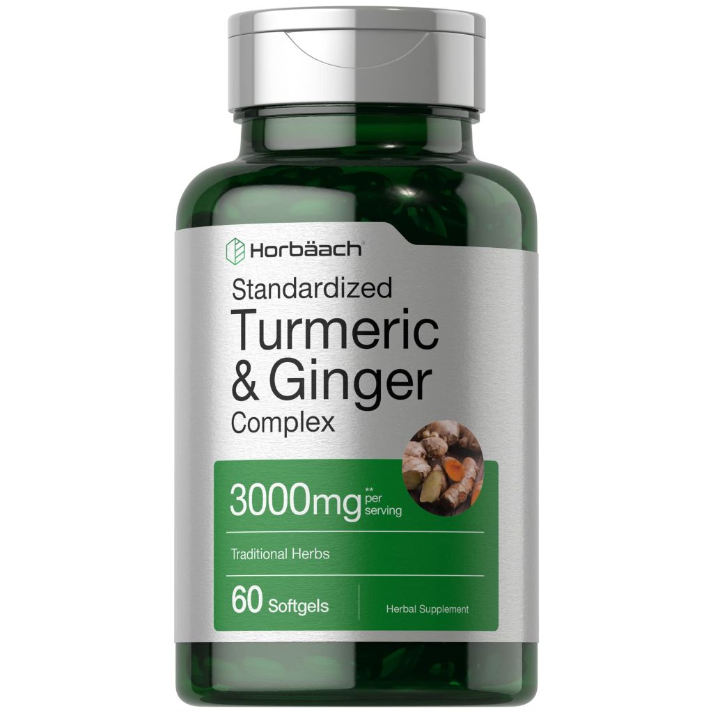 Horbäach Turmeric and Ginger Supplement | 60 Softgel Capsules