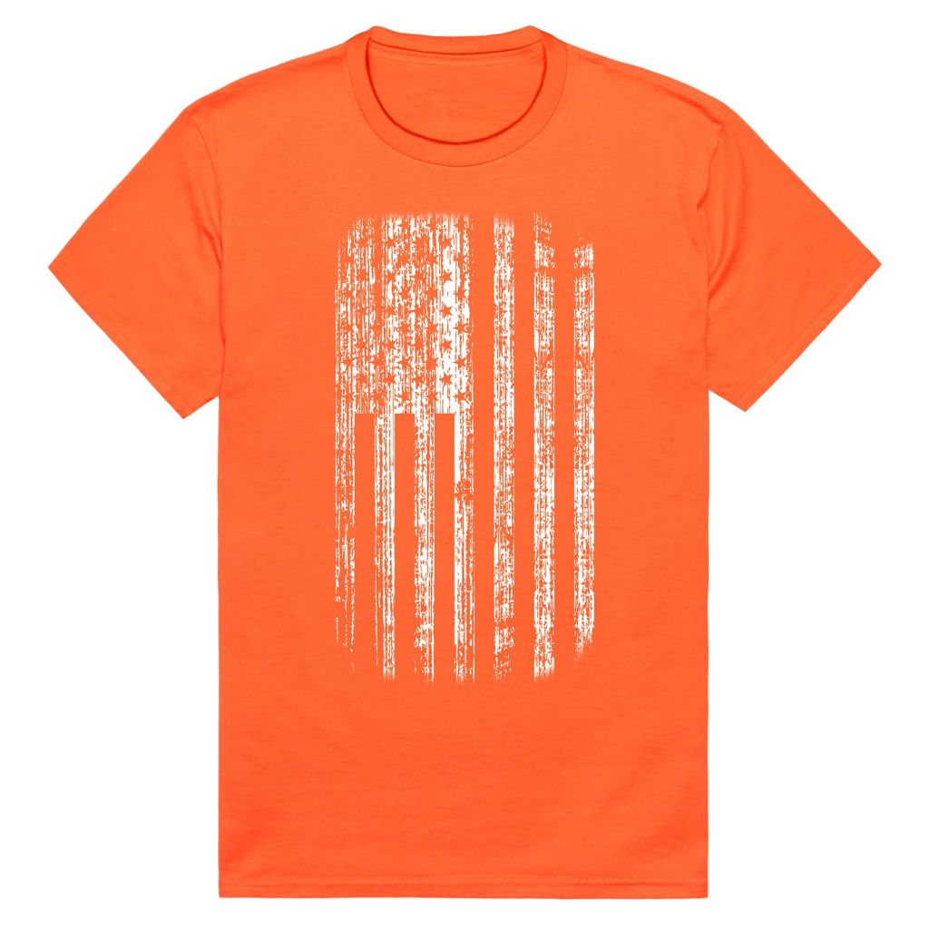 GILDAN Distressed Tee, Orange, Small