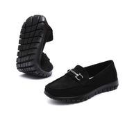 Bernal Loafers for Women Casual Moccasins Women's Comfortable & Lightweight Breathable Slip on Flat Shoes (Black 8.5)