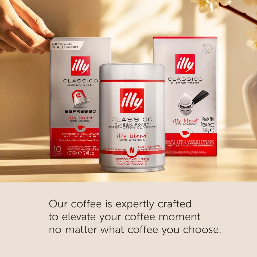 Illy Intenso Bold Roast 100% Arabica Ground Coffee – 8.8 Ounce