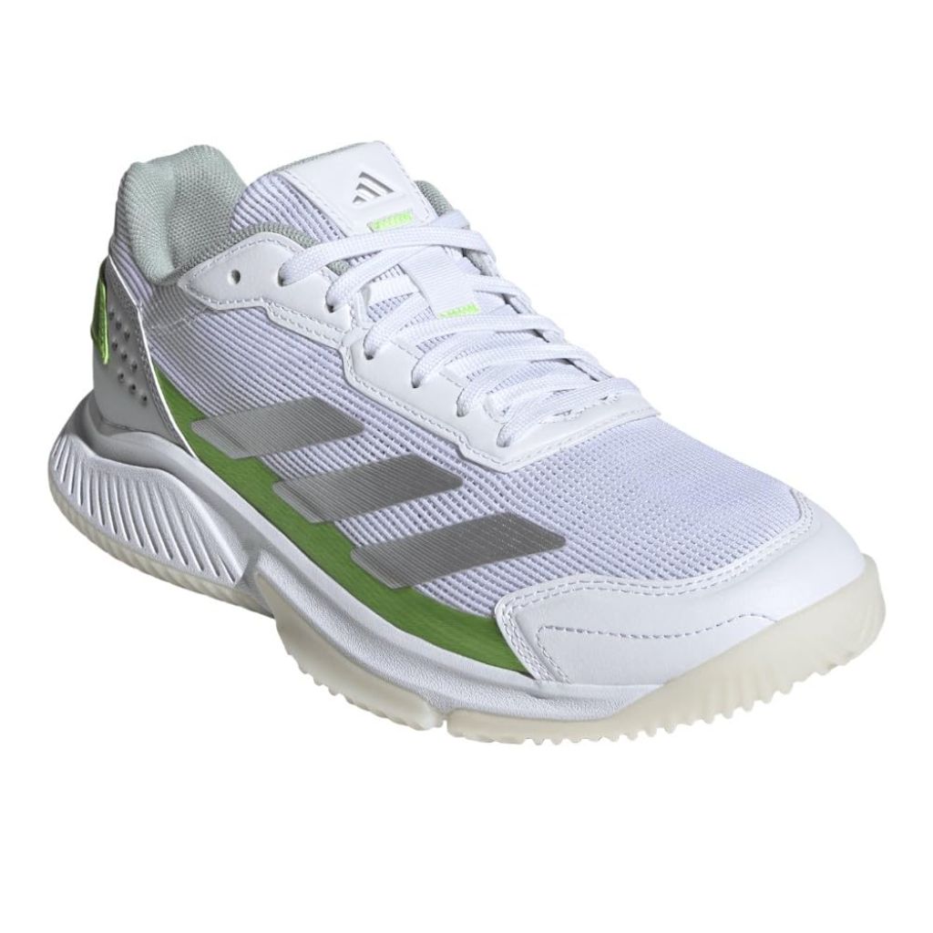 Adidas Women's Courtquick Padel Tennis Shoes - Green, Silver, White - Size 7 M