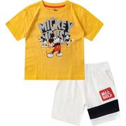 Disney Mickey Mouse Boys Short Sleeve T-Shirt and Shorts 2 Piece Set for Toddlers and Big Kids 3T