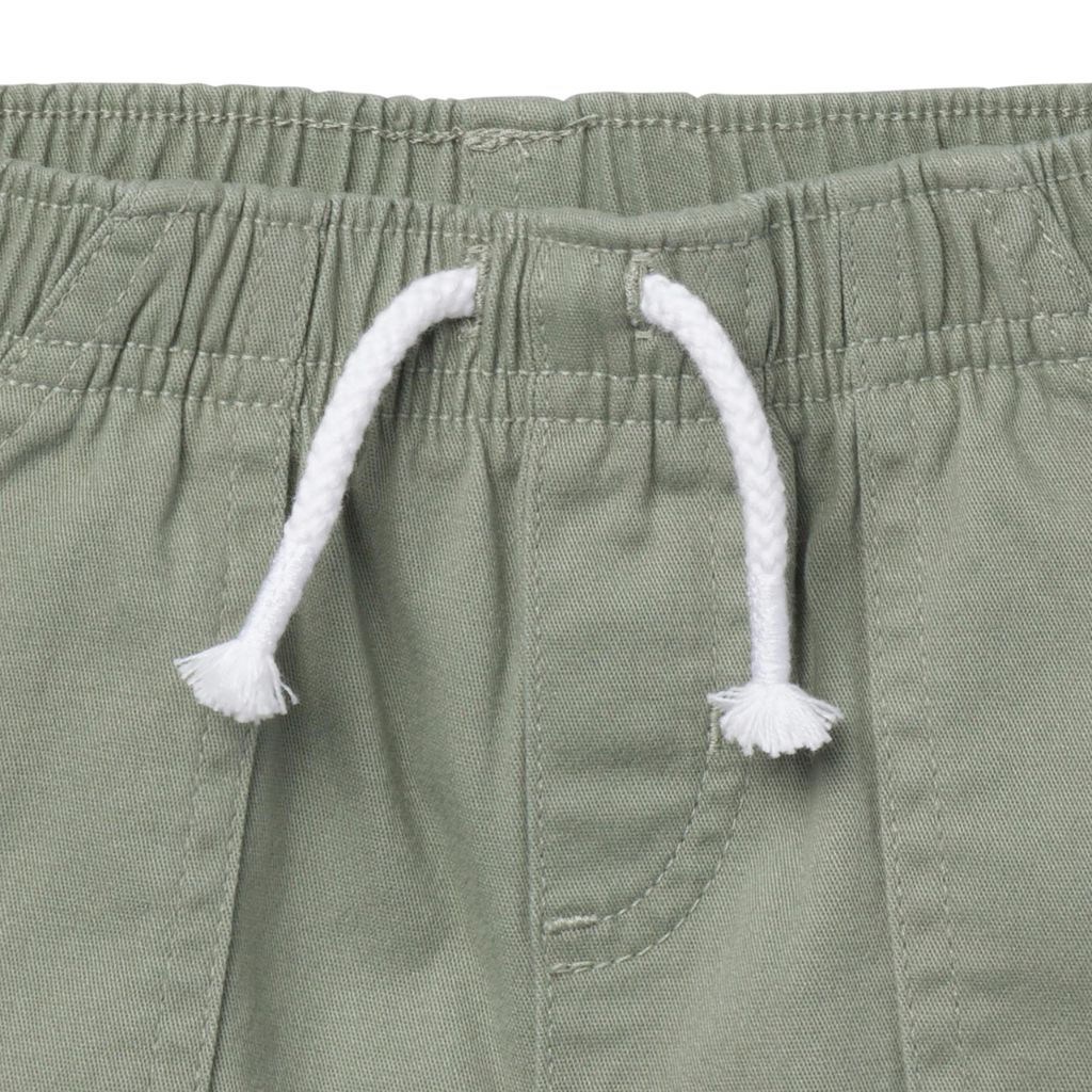 Gerber Baby Toddler Girls' Twill Shorts, Olive, 6-9 Months