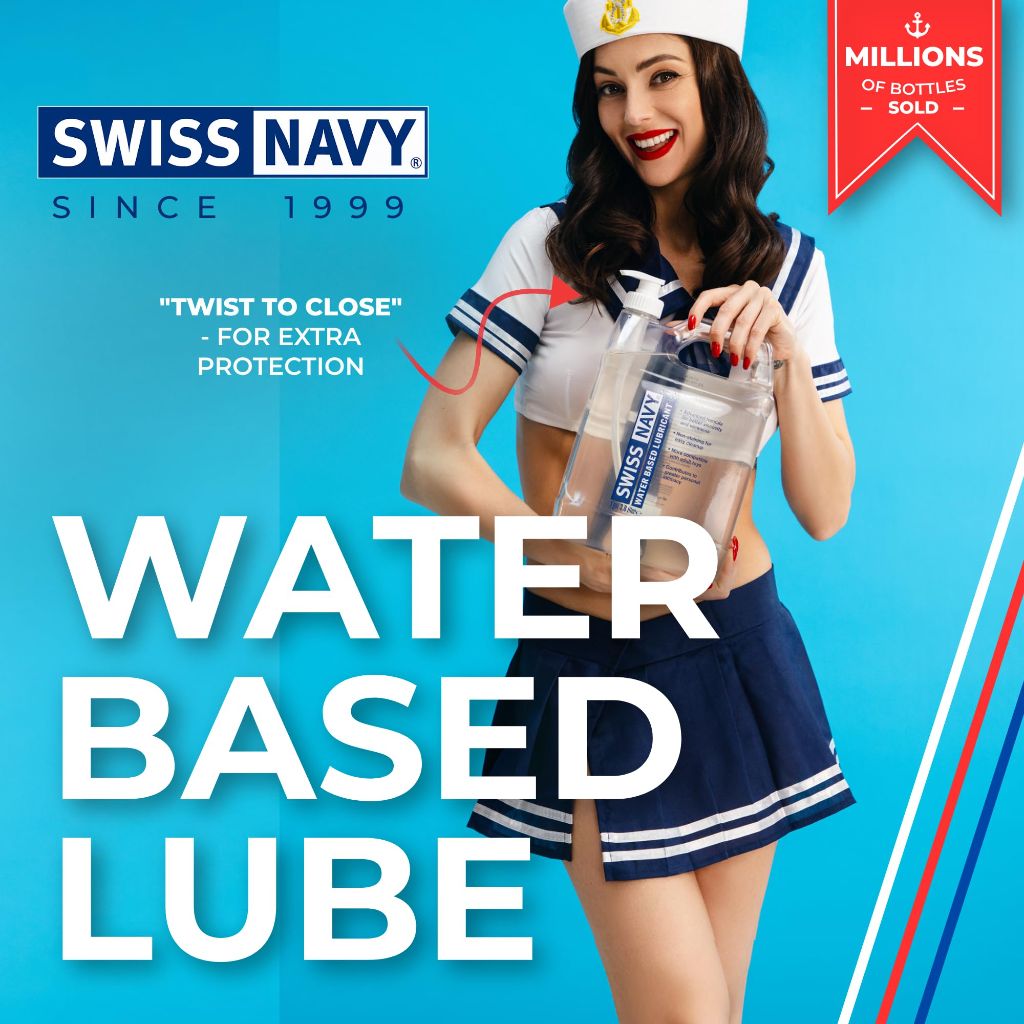 Swiss Navy Premium Water-Based Lubricant - 128 oz