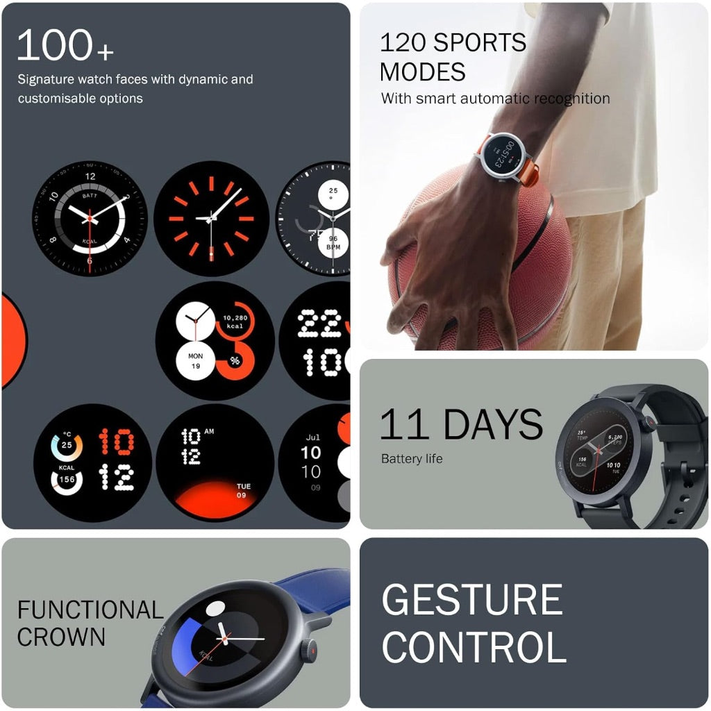 CMF Watch Pro 2 Smartwatch Fitness Tracker with GPS, Heart Rate, SpO ₂ for Android iOS - Dark Gray