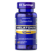 Puritan's Pride Premium Super Strength Melatonin 10mg Sleep Aid | 60 Capsules