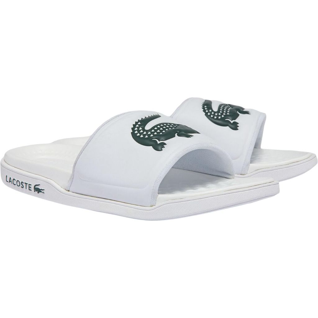 Men's Lacoste Serve Slide - White/Dark Green