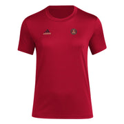 adidas Women's MLS Soccer Pre-Game Short Sleeve T-Shirt - Atlanta United, Team Victory Red (Small Tall)