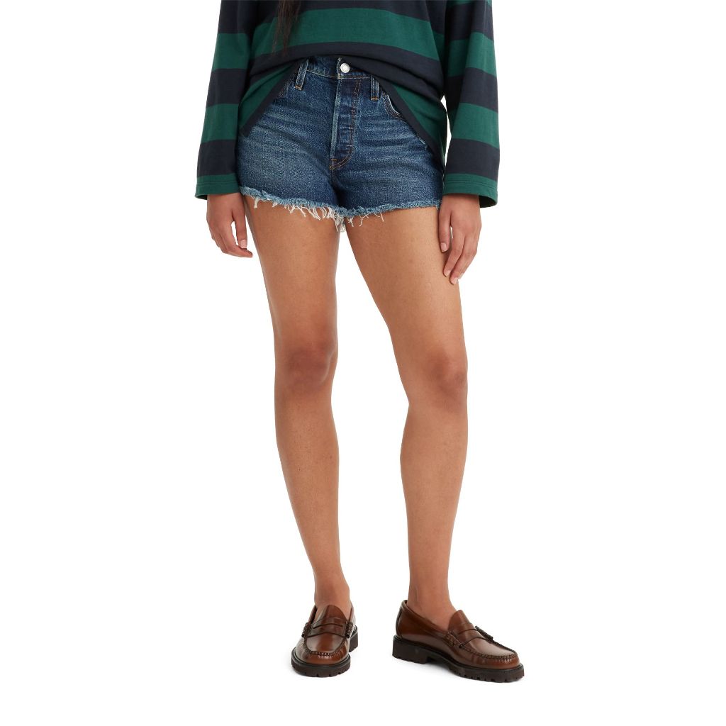 SZ 28, Levi's Women's 501 Original Shorts, (New) Dark Indigo Worn in