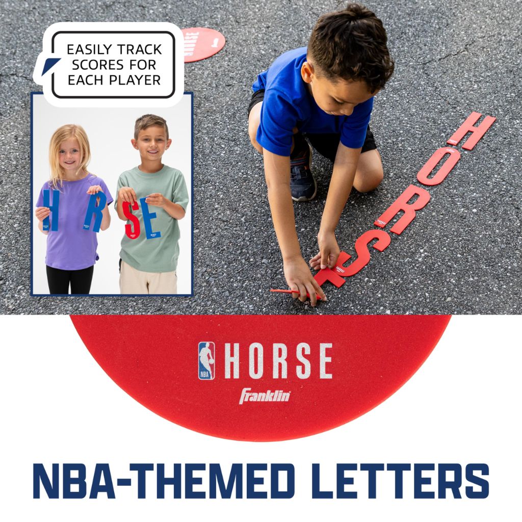 Franklin Sports NBA Kids Basketball Game Set - Horse - 2 Player Basketball Shooting Kit for Kids