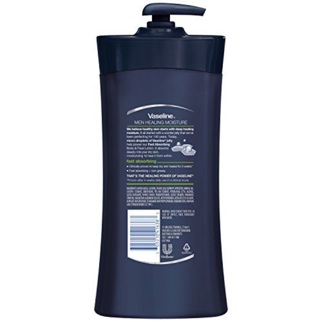 Vaseline Men Fast Absorbing Body Lotion 20.3 Oz  3 Count