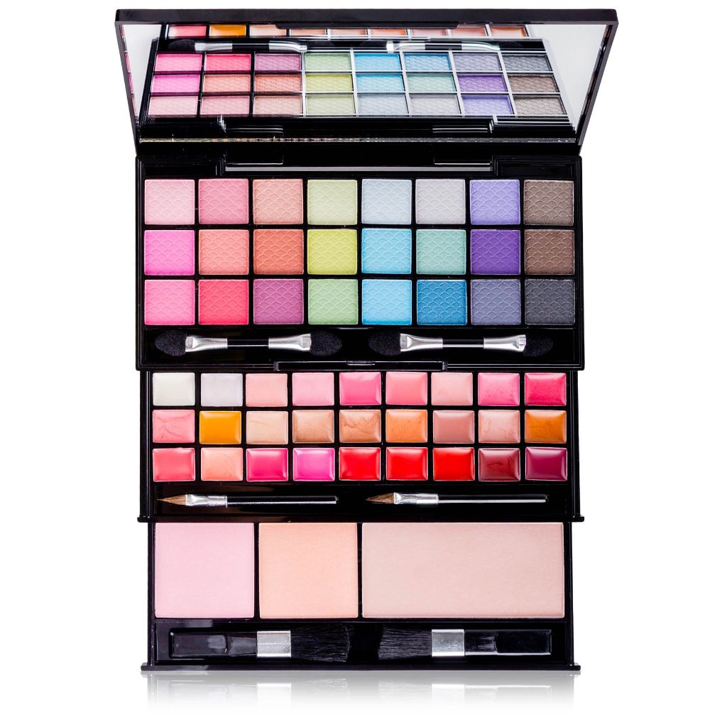 SHANY Classy & Sassy All-in-One Makeup Kit Makeup Set with Cosmetics Mirror, Makeup Applicators, 24 Eye Shadows Colors, 18 Lipstick Lip Glosses, 2 Blushes, and 1 Bronzer - Premium Giftable Packaging