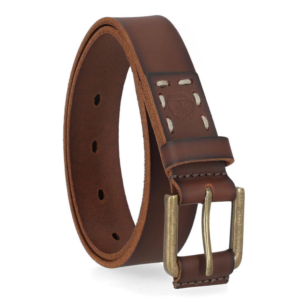 SZ S, Timberland Boys' Leather Belt for Kids, Brown