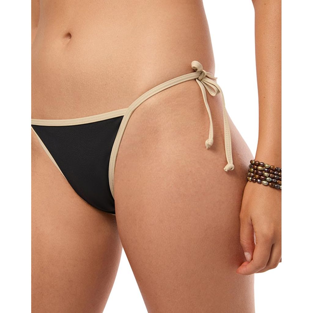WEWOREWHAT Tie Bottom, Black/Tkwd - size S