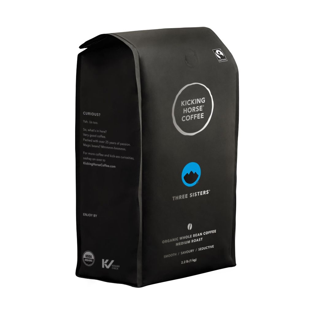 Kicking Horse Coffee, Three Sisters, Medium Roast, Whole Bean, 2.2 Pound