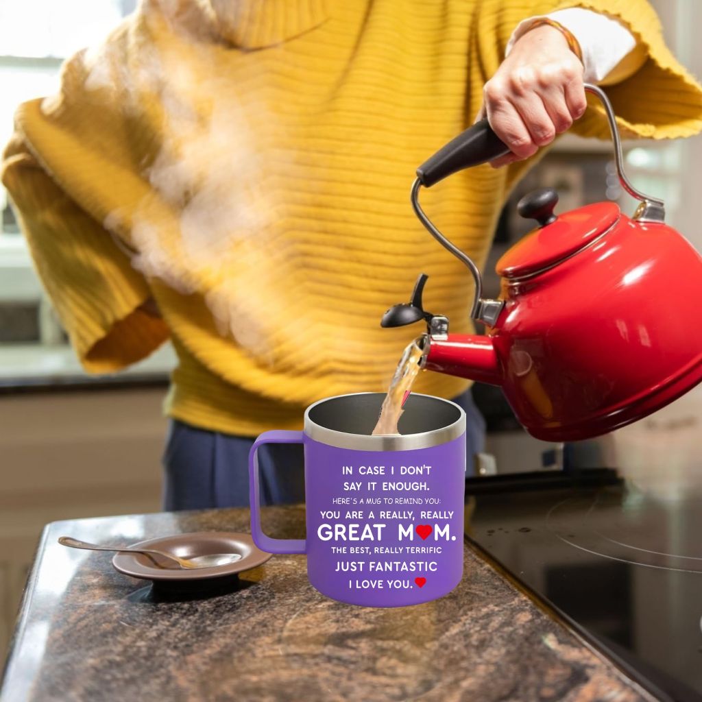 Mom Gifts from Daughter Son,You're A Really Great Mother Coffee Mug - Birthday Christmas Gifts Idea for Moms (14OZ Purple)