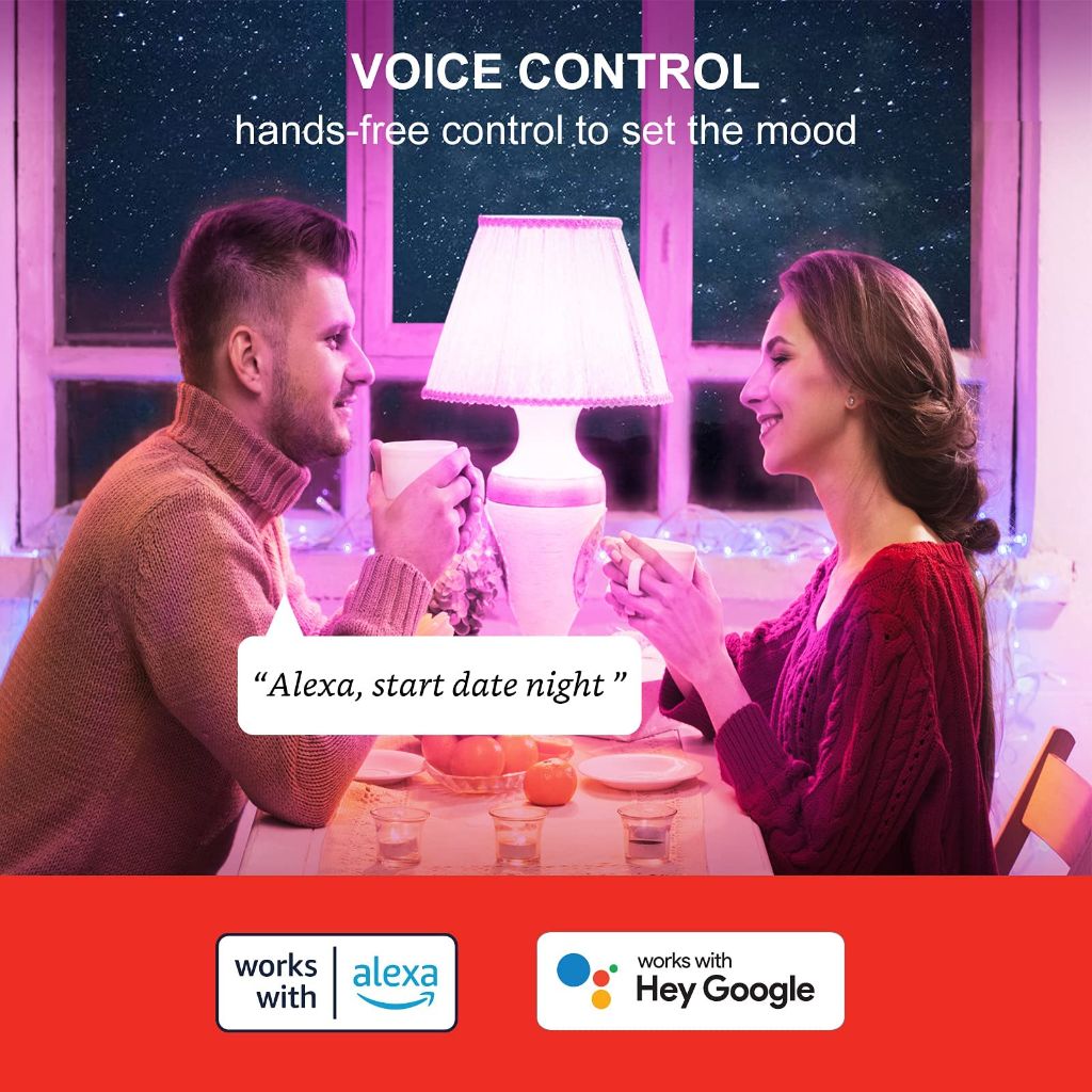 Sengled G2 Wi-Fi Bluetooth Smart Light Bulbs, Smart Bulbs That Work with Alexa & Google Assistant, Color Changing LED Light Bulbs 2000-6500K Dimmable, No Hub Required, 60W Equiv. 800LM CRI>90, 4 Pack