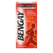 Bengay Ultra Strength Bengay Topical Pain Relief Cream, Non-Greasy Topical Analgesic for Minor Arthritis, Muscle, Joint, and Back Pain, Camphor, Menthol & Methyl Salicylate, 2 oz