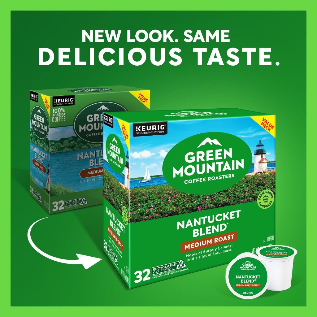 Green Mountain Coffee Roasters Nantucket Blend, Single-Serve Coffee K-Cup Pods, Medium Roast, 32 Count