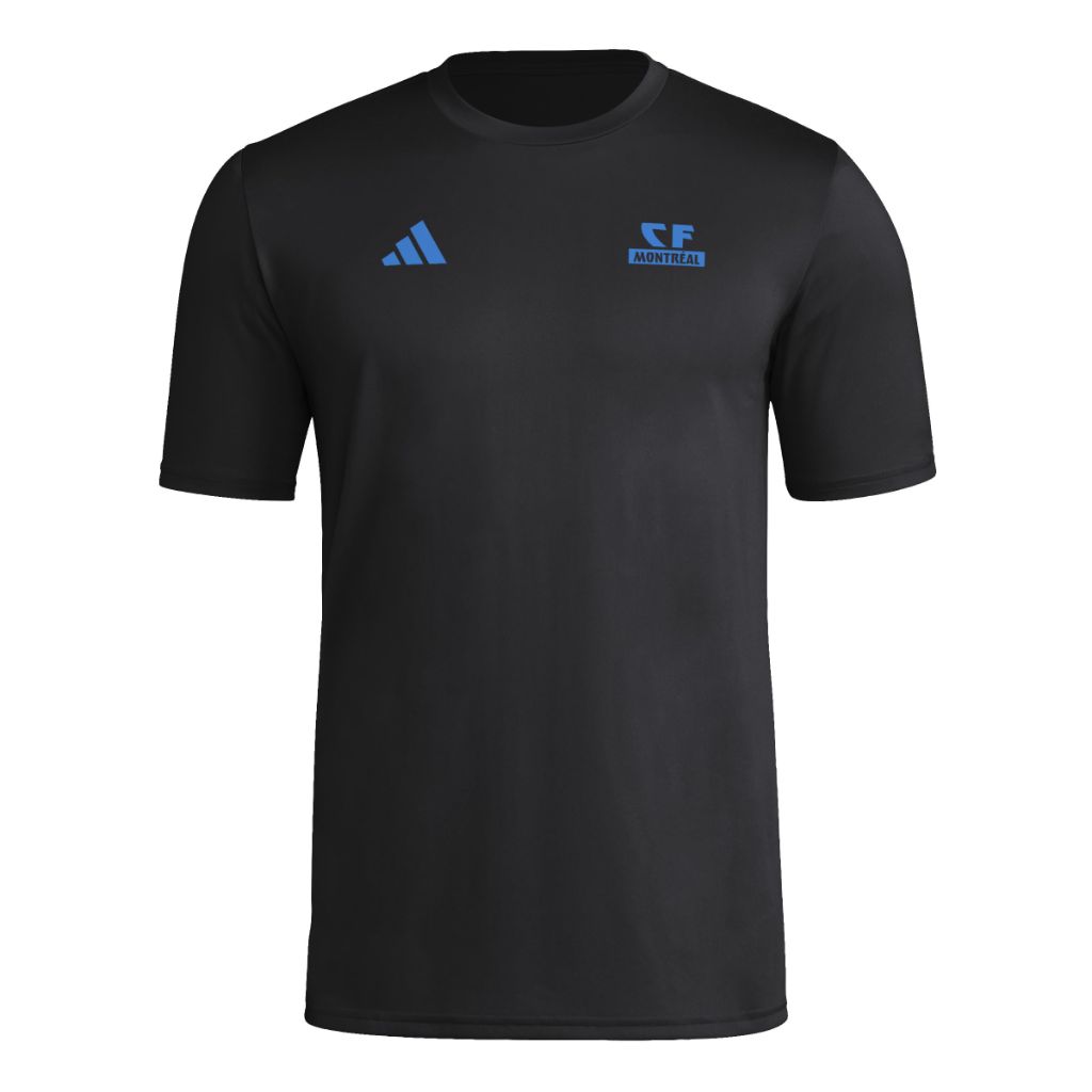 adidas Men's MLS Soccer Pre-Game Short Sleeve T-Shirt - CF Montreal, Black (Large)