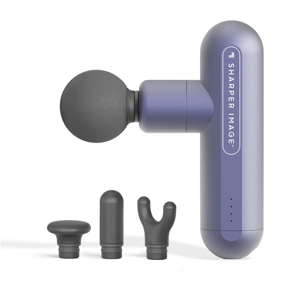 Sharper Image - Powerboost Move 02 Percussion Massage Gun - Periwinkle