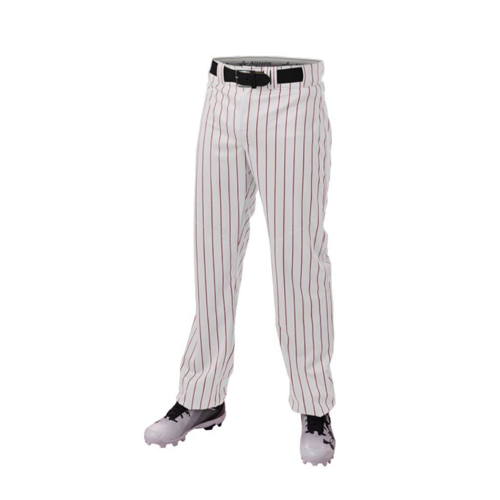 Alleson Ahtletic Badger Sports- Crush Pinstripe Pant - S - WH/RD White/Red