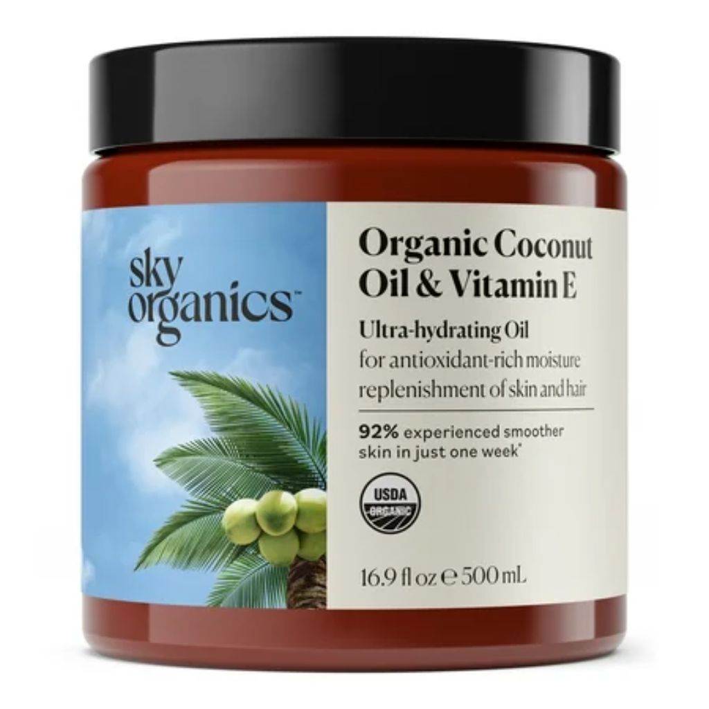 Organic Coconut Oil & Vitamin E Ultra-Hydrating Oil for Hair + Skin  16.9 fl oz