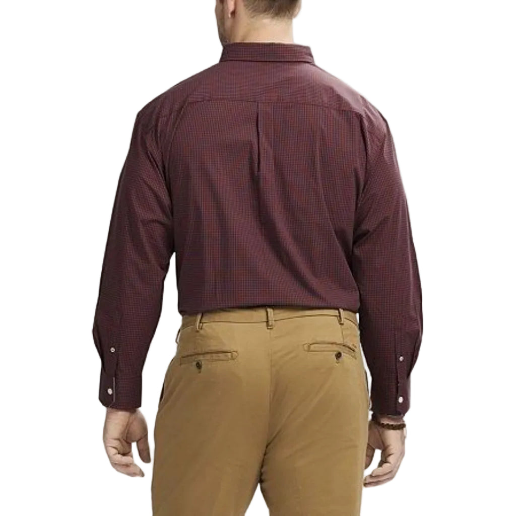 IZOD Men's Long-Sleeve Performance Comfort Button Down Shirt - Ginger Bread, 3XLT