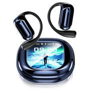 AI Language Translation Earbuds - OWS Wireless Headphones, Real-Time Translation of 144 Languages, Smart Earphone with LCD Touch Screen for Traveling Business Office and Learning