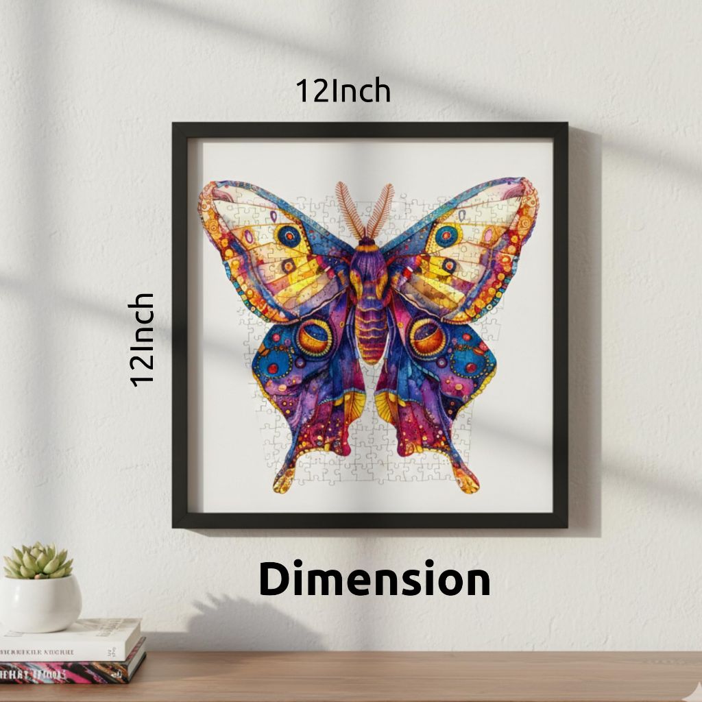 SHARP BRAIN ZONE - Atlas Moth Wooden Jigsaw Puzzle
