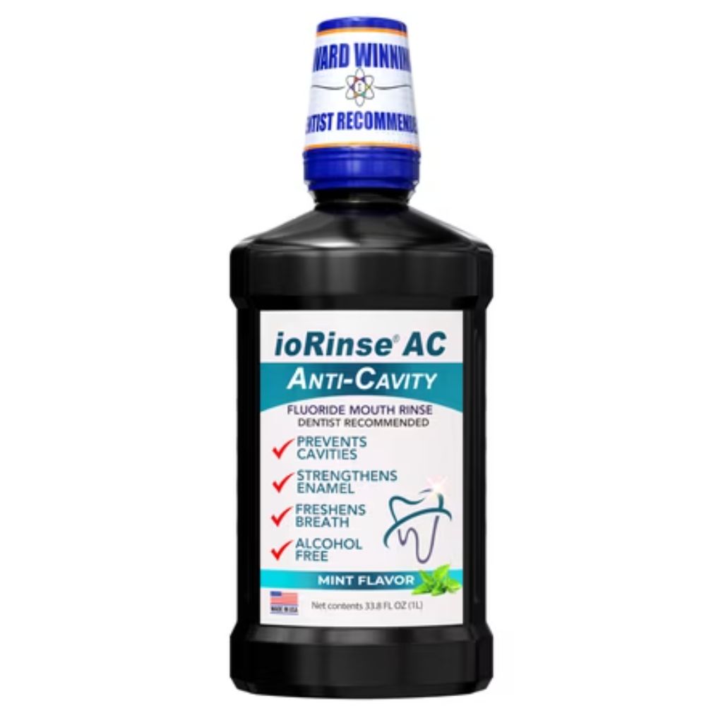 ioRinse Anti-Cavity Alcohol-Free Daily Mouthwash – Mint, 33.8 fl. oz.