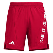 Adidas Men's D4T Woven Rutgers University Shorts, Team Power Red/White/Rutgers Scarlet Knights, X-Small/5" Inseam