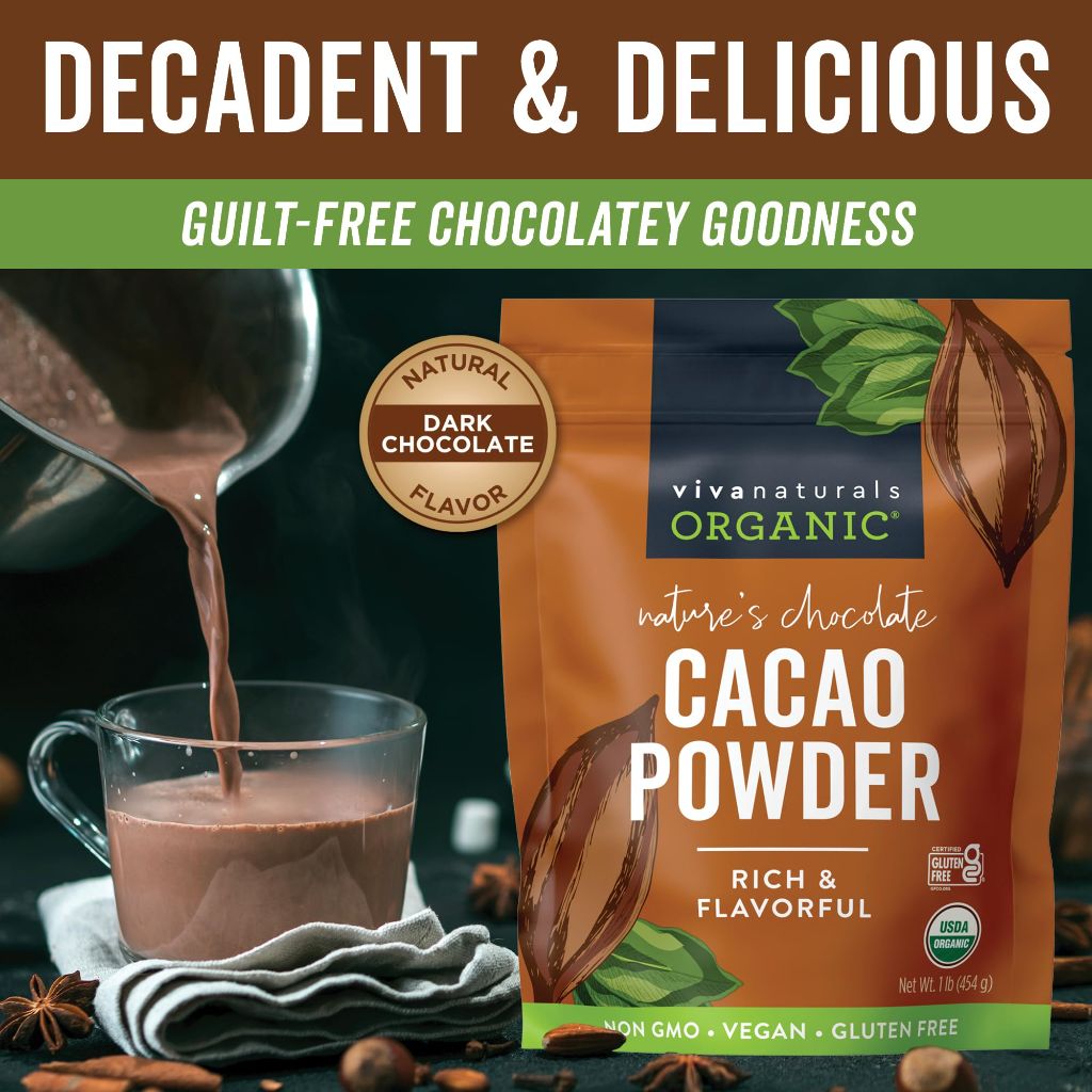Organic Cacao Powder, Unsweetened, 1 lb (454 g)