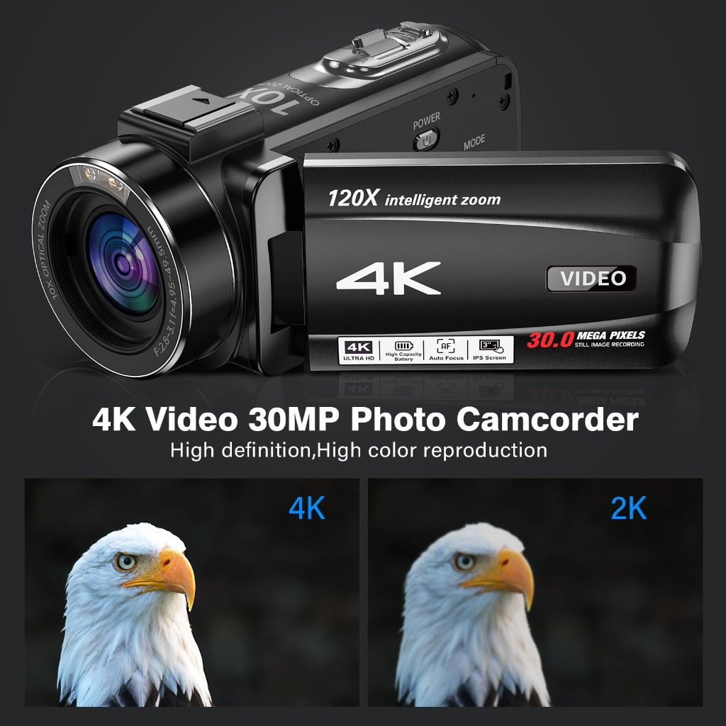 GOGERLY 4K 30MP Video Camera
