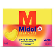 Midol Heat Vibes Menstrual Pain Relief Heat Patches for Period Cramps and Backache - 6ct