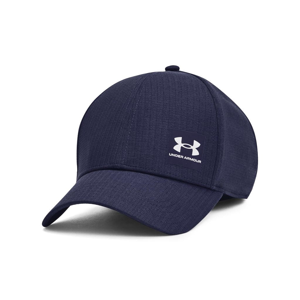 Under Armour Men's Iso-Chill ArmourVent Adjustable Hat, Midnight Navy / Halo Gray, One Size Fits Most
