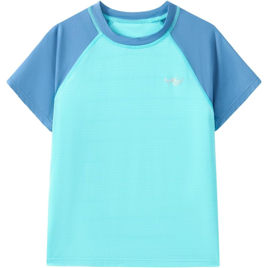 SZ 3-14T, Angel season Boys Rash Guard Swim Shirt Short Sleeve