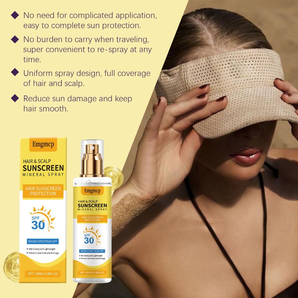 Hair & Scalp Sunscreen Spray SPF 30 | Broad Spectrum UV Blocker for Color