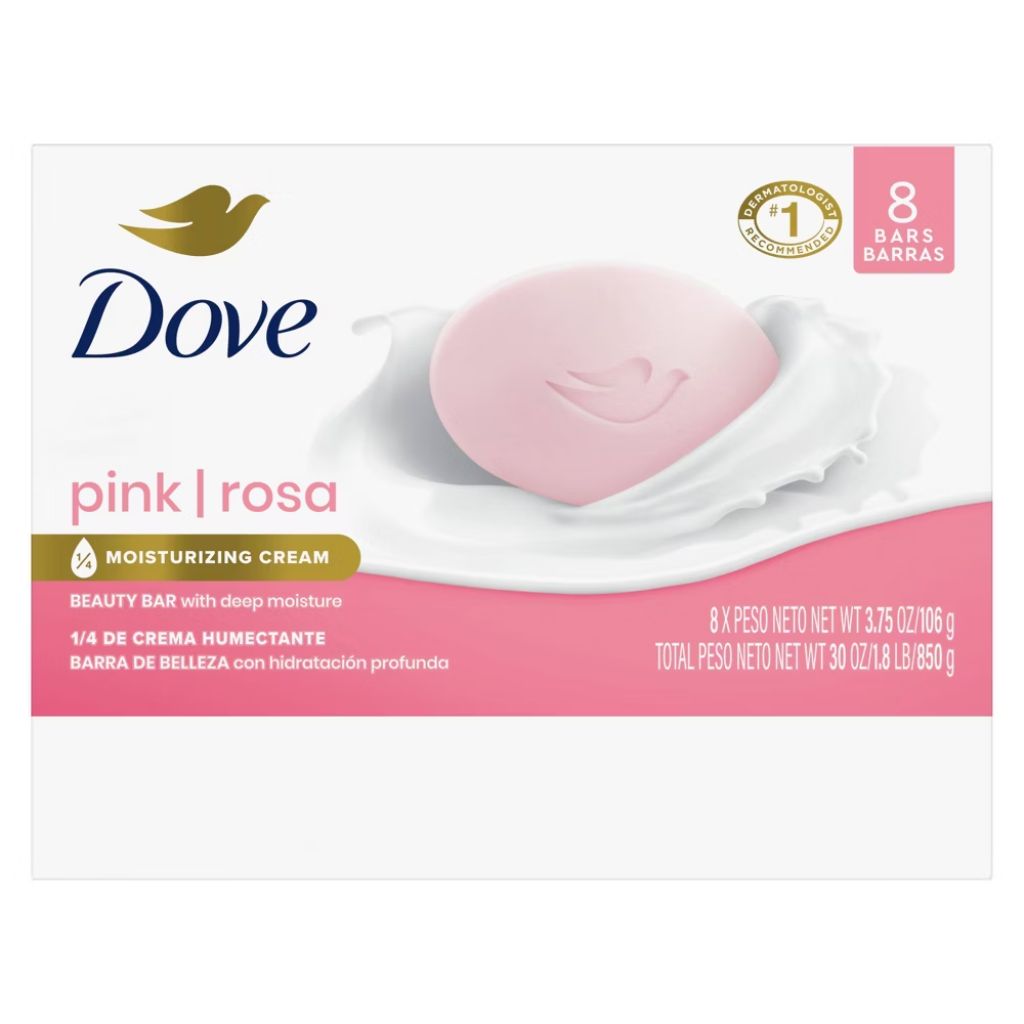 Dove Beauty Bar Soap - Pink Rosa, 3.75oz (8 Bars)