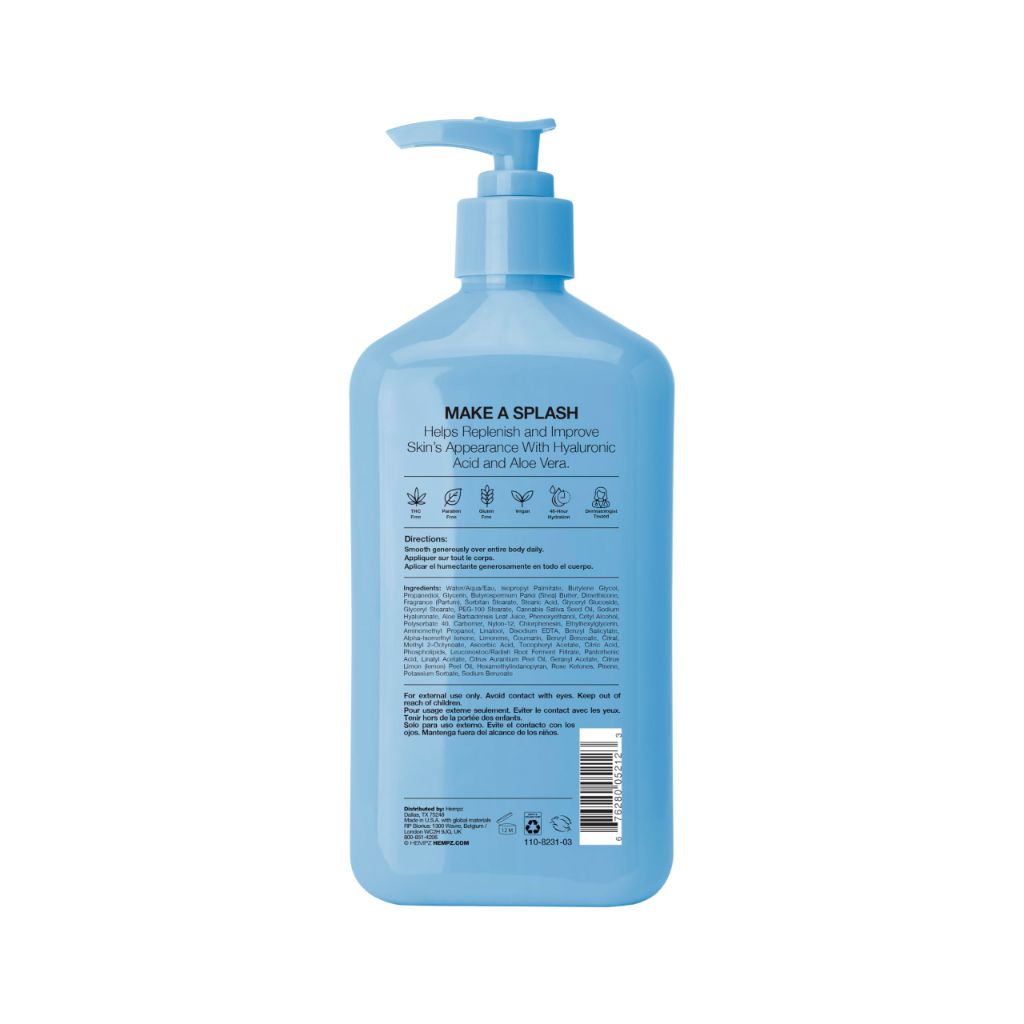 Hempz Body Lotion, Ocean Breeze Limited Edition Daily Moisturizing Cream - 17 Fl Oz