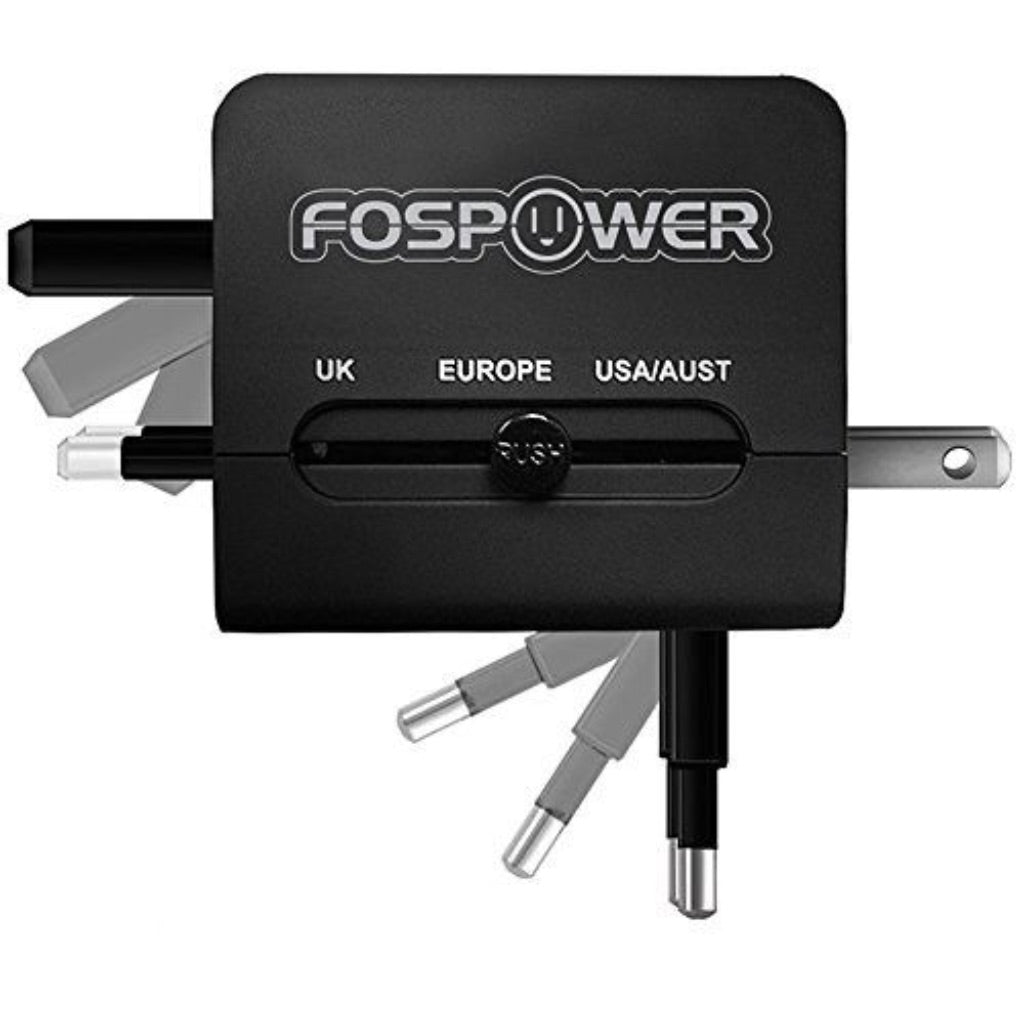 FosPower FUSE Universal World Wide 3.1A Traveler AC Charger Adapter with Dual USB Port for Apple iPhone 6S/6/5/5S/5C/4S, Samsung Galaxy S6/S5/S4/Note