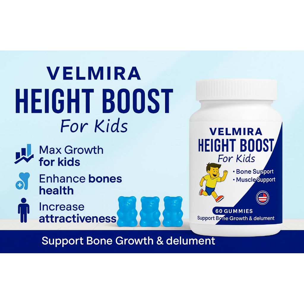 Velmira Height Boost Gummies for Kids - Strawberry, 60ct.