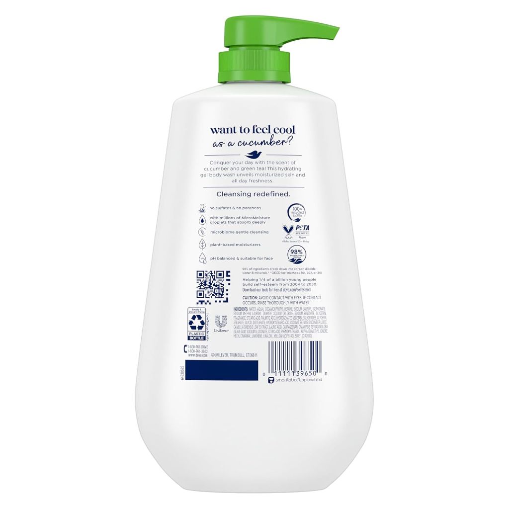 Dove Refresh Body Wash With Pump - Cucumber & Green Tea, 30.6 fl. oz.