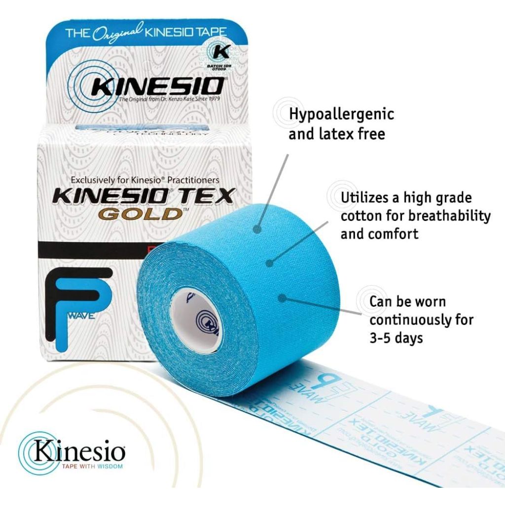 Kinesio Taping - Elastic Therapeutic Athletic Tape Tex Gold FP - Beige – 2 in. x 16.4 ft