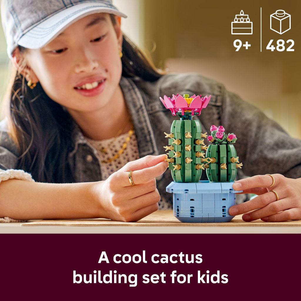 LEGO Botanicals Flowering Cactus Building Toy - Crafting Kit for Girls & Boys, Ages 9+
