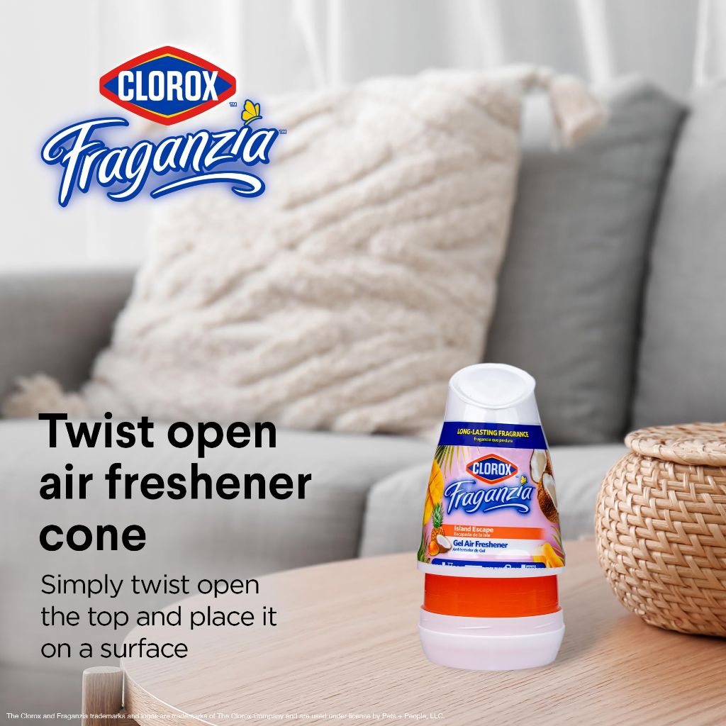 Clorox Fraganzia Gel Air Freshener Cone - Island Escape Scent, 6oz.