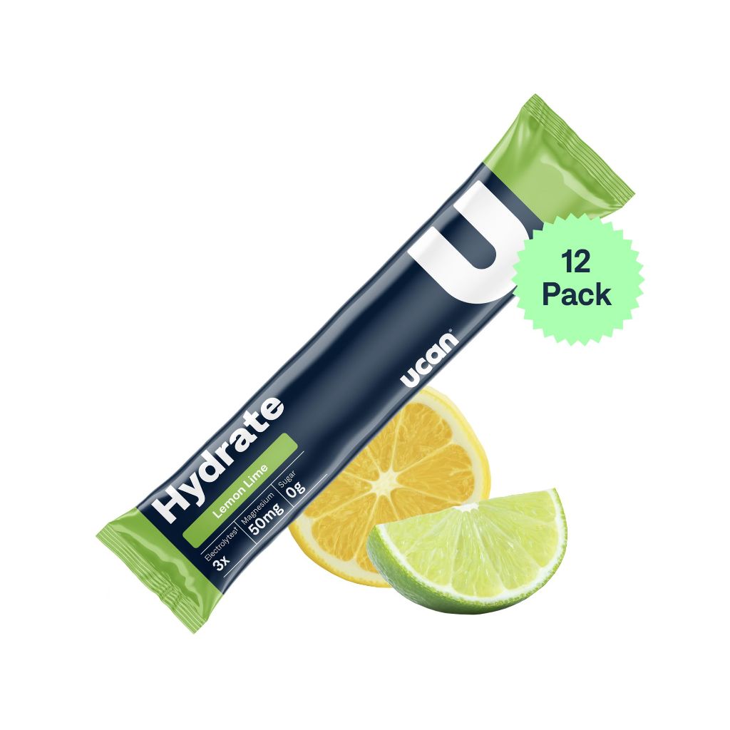 UCAN Hydrate Electrolyte Drink Mix, Lemon-Lime - 12 Stickpacks