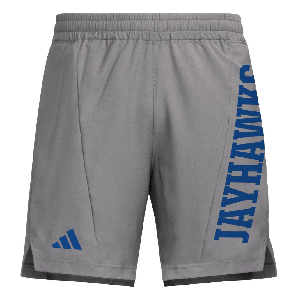 adidas Men's D4T Woven 7" Shorts - Kansas University, Gray/Collegiate Royal (XS)