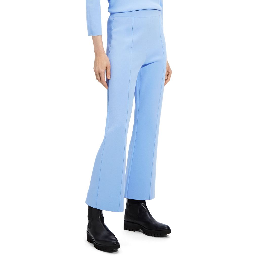 SZ M, Theory Women's Wide-Leg Flare Pant, Cornflower